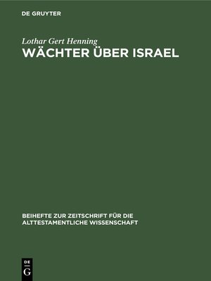 cover image of Wächter über Israel